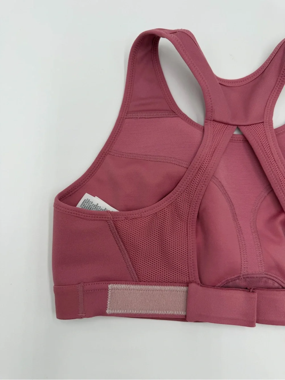 Nike Rose Pink Racerback Sports Bra with Swoosh Women Small